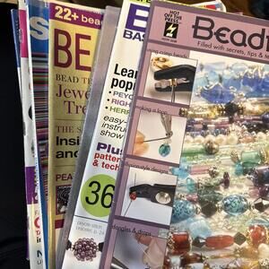 Lot of 10 Jewelry & Bead Magazines / Jewelry Crafts, Beadwork, Bead & Button VTG
